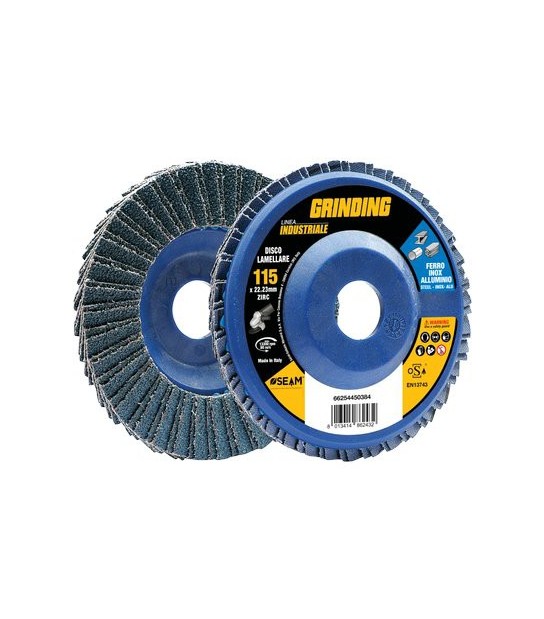 Grinding Disco A Lamelle Radiali Zirconio Industrial Mm 115X22,2 Grana 60