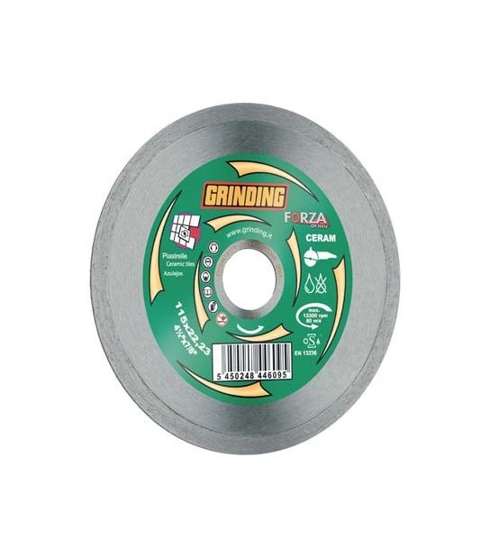 Grinding Disco Diamantato A Corona Liscia Forza Mm 115X22,2 H.Mm 1,7