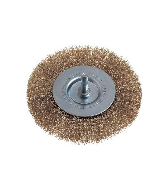 Poggi Spazzola Acciaio Circolare + Gambo Pg 470.00 Mm 75 G.Mm 6X25