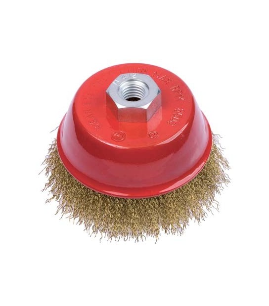 Poggi Spazzola Acciaio A Tazza + Filetto Pg 485.50 Mm 100 F.M14