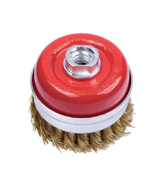 Poggi Spazzola Acciaio Ritorto A Tazza + Filetto Pg 485.70 Mm 65 F.M14