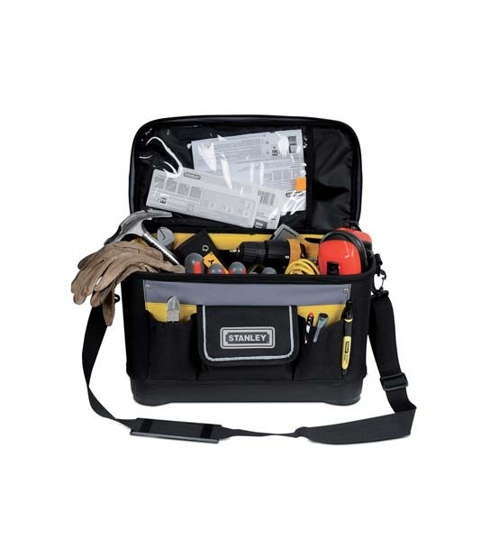 Stanley Bauletto Portautensili Rigido Stanley 16" Base/Angoli Rigidi Cm 45X26 H.Cm 25 1-96-193