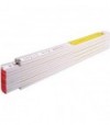 Stabila Doppiometro Legno 717 Stabila Bianco/Giallo Decimetri Rossi Mt 2