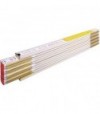 Stabila Doppiometro Legno 617 Stabila Bianco/Giallo Decimetri Rossi Mt 2