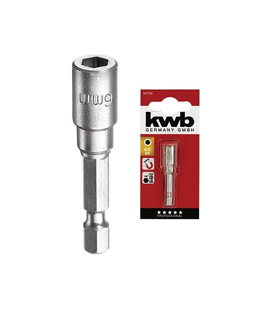 Kwb Inserto A Bussola Esagonale X Avvitatore Kwb Magnetico Mm 10X50