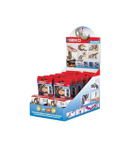 Tre Emme Nastro Autoagglomerante In Silicone Geko Nero Mm 25 Ml 3 Sp Mm 0,75