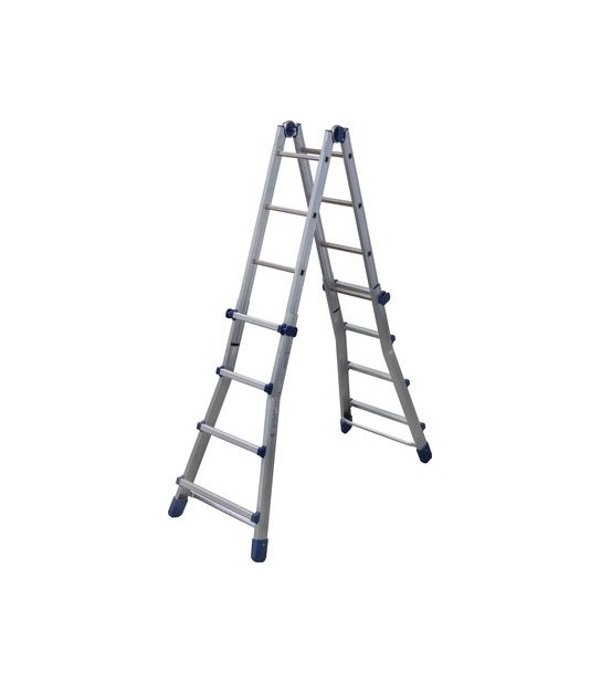 Facal Scala Telescopica Briko Blu Facal Alluminio H.Cm 120/400 Pioli 4+4