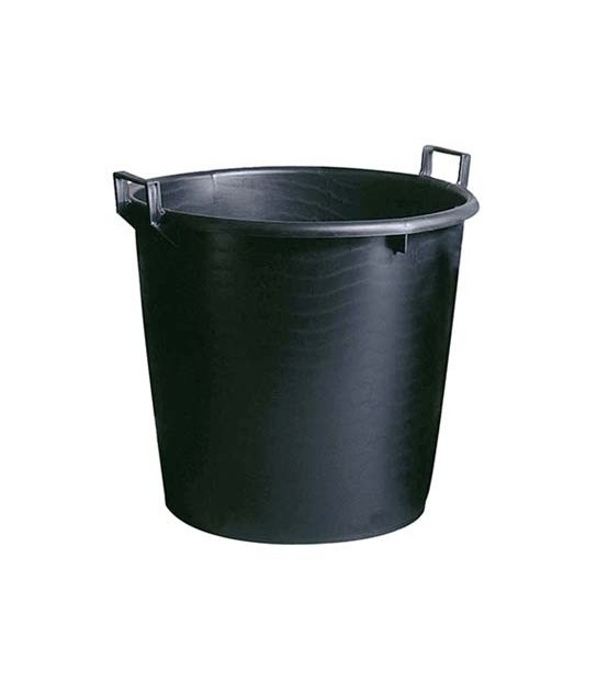 Cassa Porta Macerie Fondo Tondo Pe Nero Cm 55 H.Cm 41 Litri 65