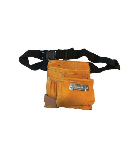 Effe Borsa Carpentiere 2 Tasche + Porta Martello Effe Crosta Bovina + Cinta