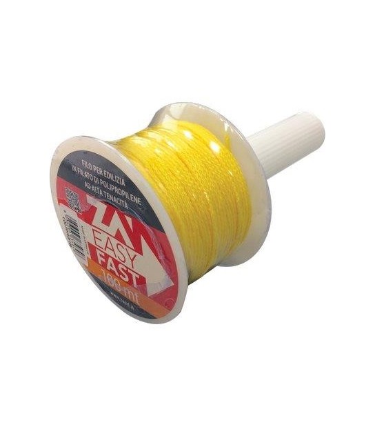 Za Filo Edilizia Giallo Fluo + Riavvolgitore Ppl Mt 100
