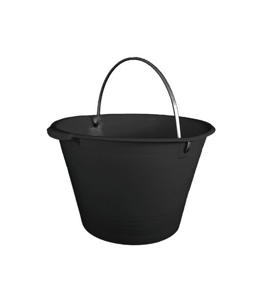 Secchio Muratore Pe Nero D.Cm 34 Litri 8 M.Ferro