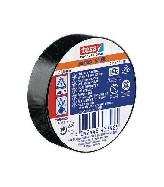 Tesa Nastro Pvc Isolante Imq Tesa Nero Mm 15 Ml 10