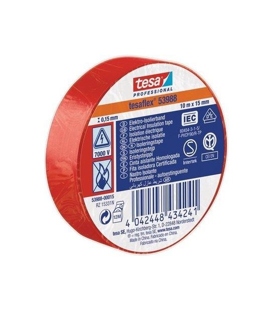 Tesa Nastro Pvc Isolante Imq Tesa Rosso Mm 15 Ml 10