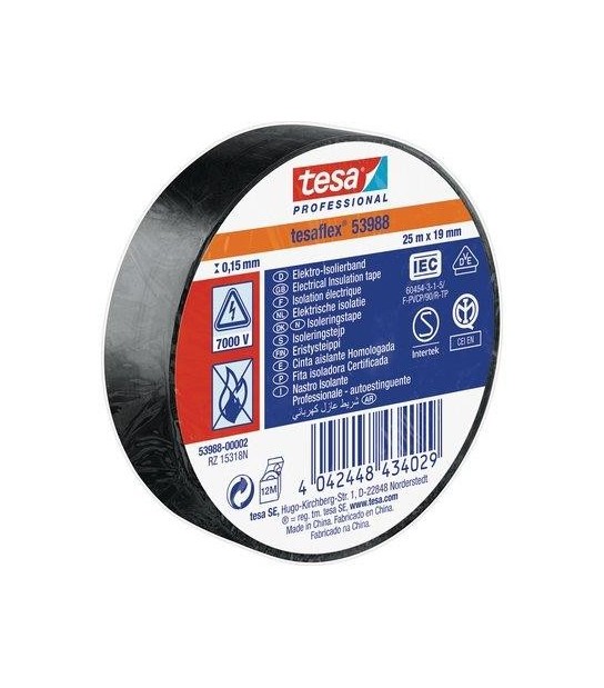 Tesa Nastro Pvc Isolante Imq Tesa Nero Mm 19 Ml 25