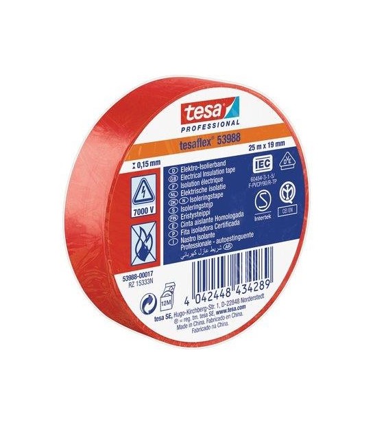 Tesa Nastro Pvc Isolante Imq Tesa Rosso Mm 19 Ml 25