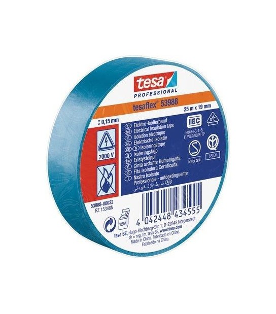 Tesa Nastro Pvc Isolante Imq Tesa Azzurro Mm 19 Ml 25
