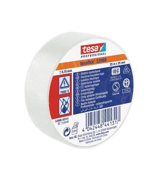 Tesa Nastro Pvc Isolante Imq Tesa Bianco Mm 25 Ml 25
