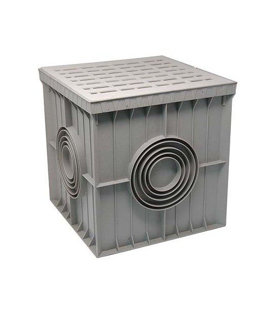 Pozzetto Derivazione + Chiusino Grigliato Plastica Cm 20X20