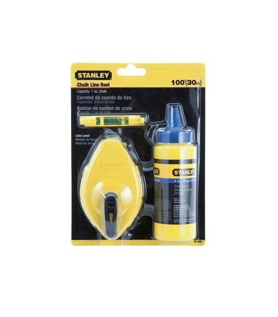 Stanley Tracciatore Stanley Polvere Blu Gr 113 Mt 30 + Livella A Filo 0-47-443