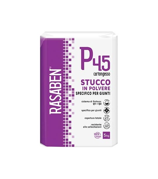 K2 Stucco Polvere Cartongesso P45 K2 Rasaben Kg 5 Specifico Giunti