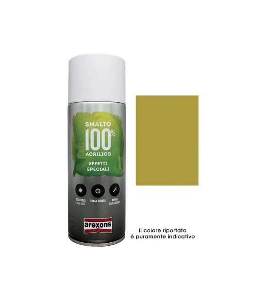 Arexons Smalto Spray 100% Acrilico Metallizzante Arexons Oro Specchiante Ml 400