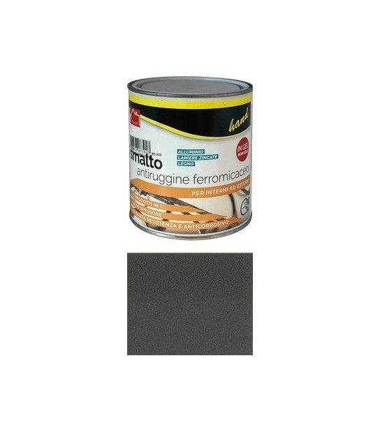 Hand Smalto Antiruggine Ferromicaceo Hand Grigio Scuro Ml 750