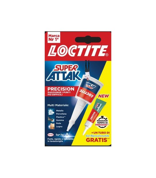 Loctite Loctite Attak Precision Gr 5 Cf:Pz 24 + Gr 2 Gel Riposizionabile