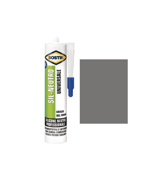 Bostik Silicone Neutro Sil Bostik Grigio Ral 7004 Ml 300