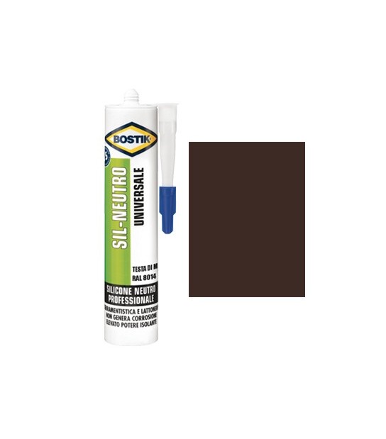 Bostik Silicone Neutro Sil Bostik Testa Di Moro Ral 8014 Ml 300
