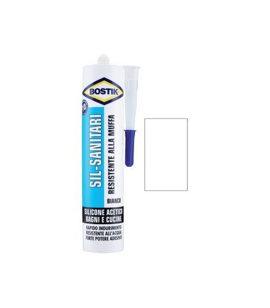 Bostik Silicone Acetico Sil Sanitari Bostik Bianco Ral 9010 Ml 280