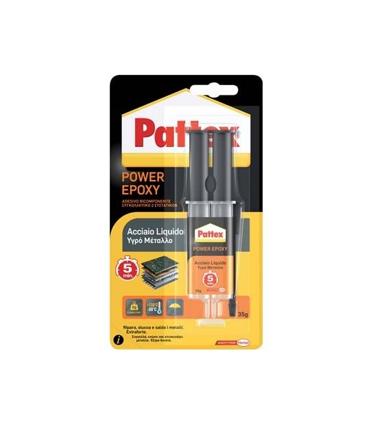 Pattex Pattex Power Epoxy Acciaio Liquido Mix Siringa Gr 35