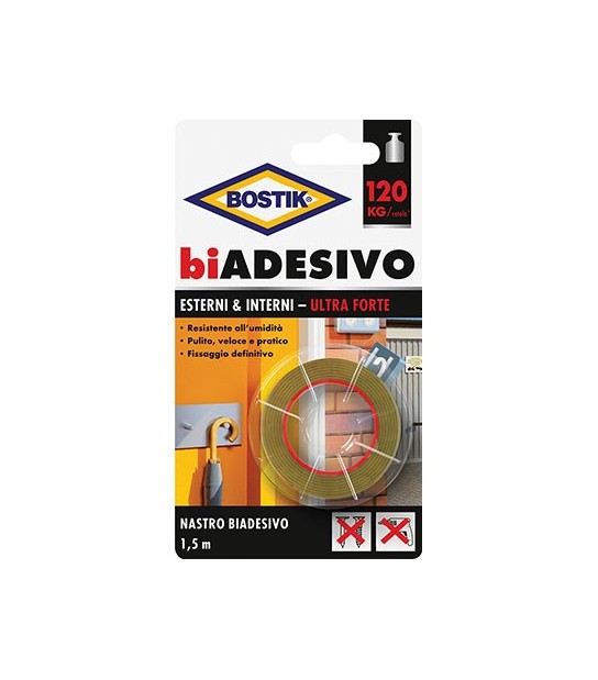 Bostik Nastro Biadesivo Interni Esterni Bostik Mm 19 Ml 1,5