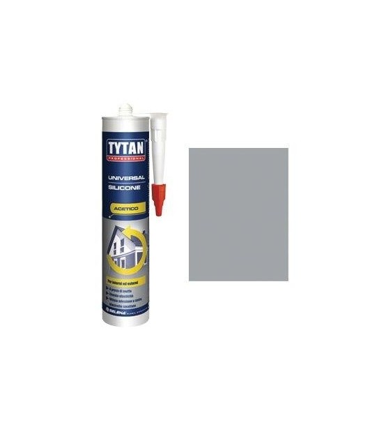Tytan Silicone Acetico Universale Tytan Grigio Ral 7004 Ml 280