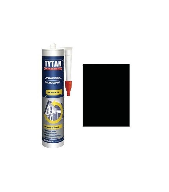 Tytan Silicone Acetico Universale Tytan Nero Ral 9005 Ml 280