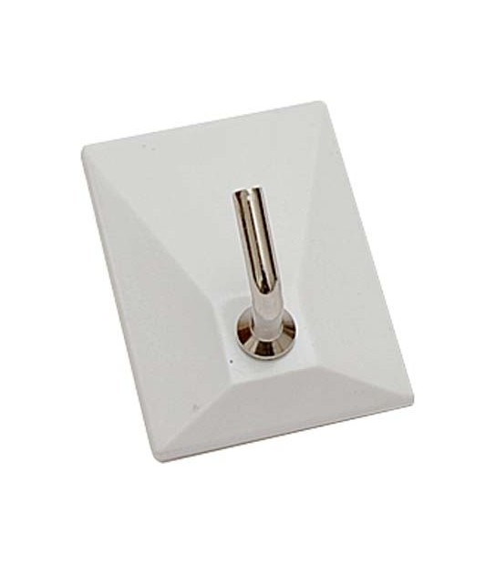 Gancio Adesivo Metalgancio Pronty Base Plastica/Gancio Metallo Cf:Pz 2 Bianco
