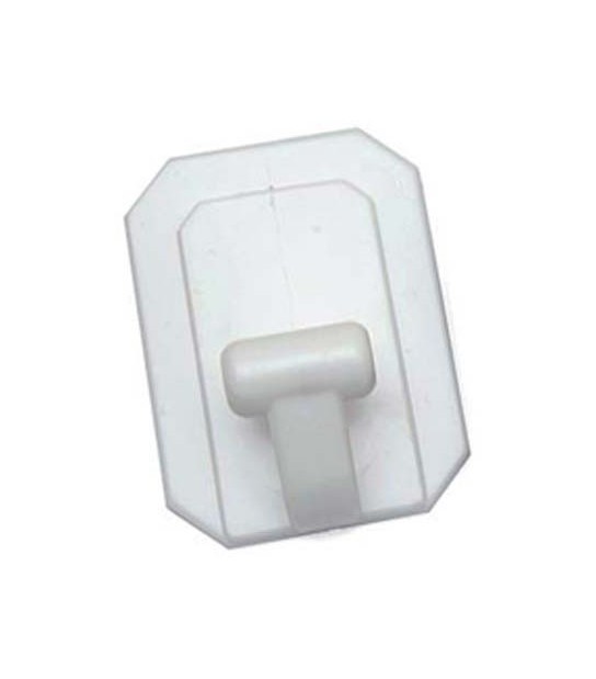Gancio Adesivo Plastica Bianco Cf:Pz 25