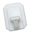 Gancio Adesivo Plastica Bianco Cf:Pz 25