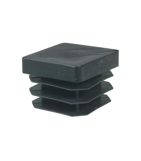 Puntale Interno Quadro Alettato Pe Nero Mm 30X30