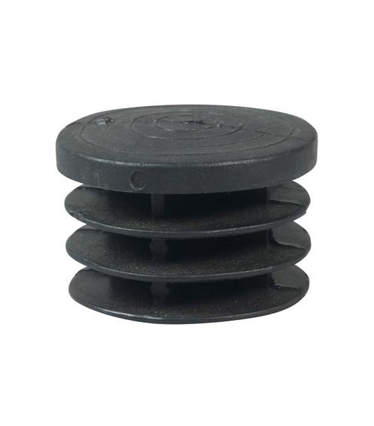 Puntale Interno Tondo Alettato Pe Nero Mm 20