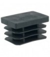 Puntale Interno Rettangolare Alettato Pe Nero Mm 30X50