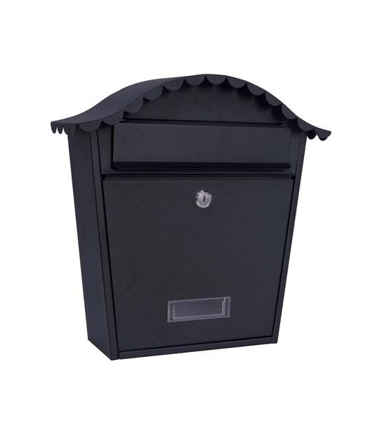 Effe Cassetta Posta Country Effe Acciaio Vern Nero Mm 360X135 H.Mm 370