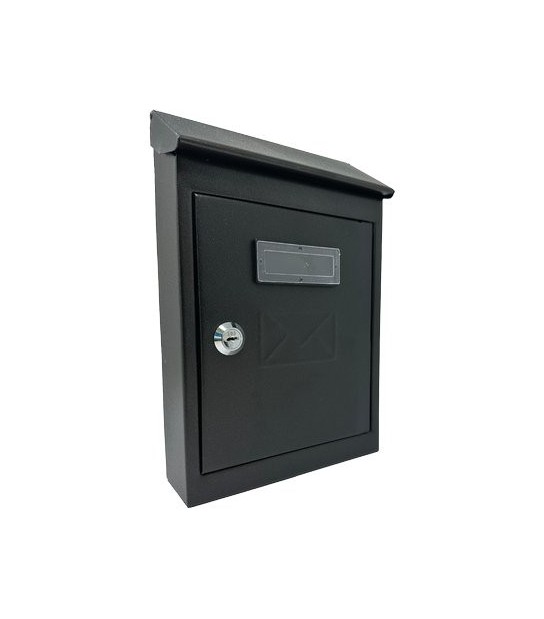 Cassetta Posta Tradizione + Cilindro Mini Acciaio Vern Nero 175X50 H.260