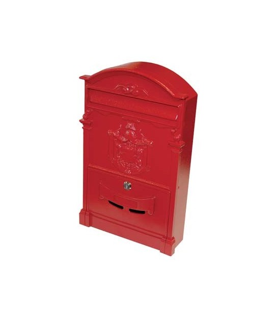 Effe Cassetta Posta Regia Effe Alluminio Pressofuso Rosso Mm 260X90 H.Mm 410