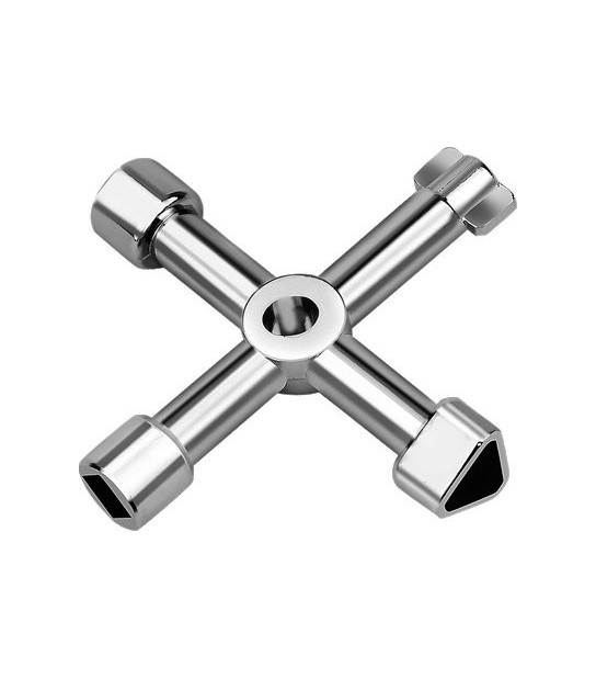 Chiave Multiuso Quadri Gas Acqua Elettricita Zama Nichelata