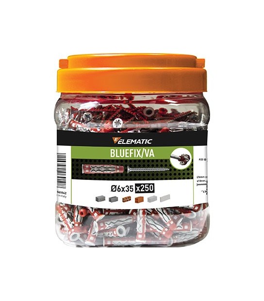 Elematic Tassello Nylon Bluefix/Va 6 Tsp Promopack Elematic Cf:Pz 250