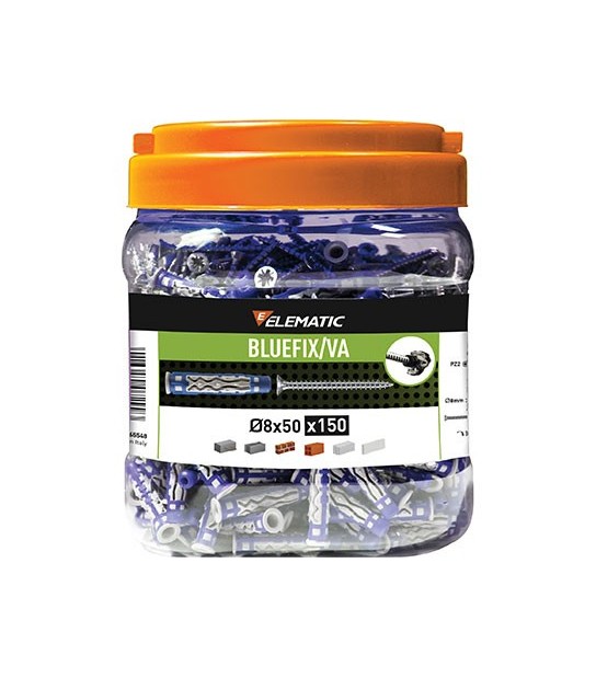 Elematic Tassello Nylon Bluefix/Va 8 Tsp Promopack Elematic Cf:Pz 150