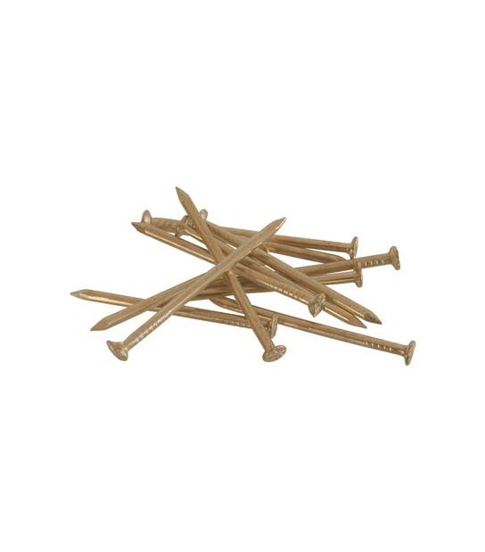 Chiodino X Gancio Quadro Ad X Ferro Ottonato Mm 1,4 H.Mm 25 Cf:Pz 100