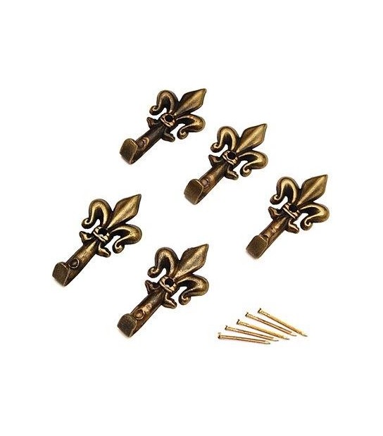 Gancio Quadro Giglio Pronty Ferro Bronzo Mm 33 Cf:Pz 5