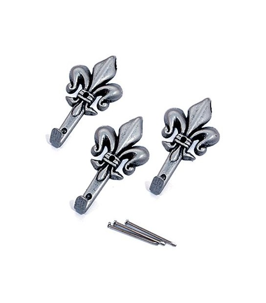 Gancio Quadro Giglio Pronty Ferro Argento Mm 47 Cf:Pz 3