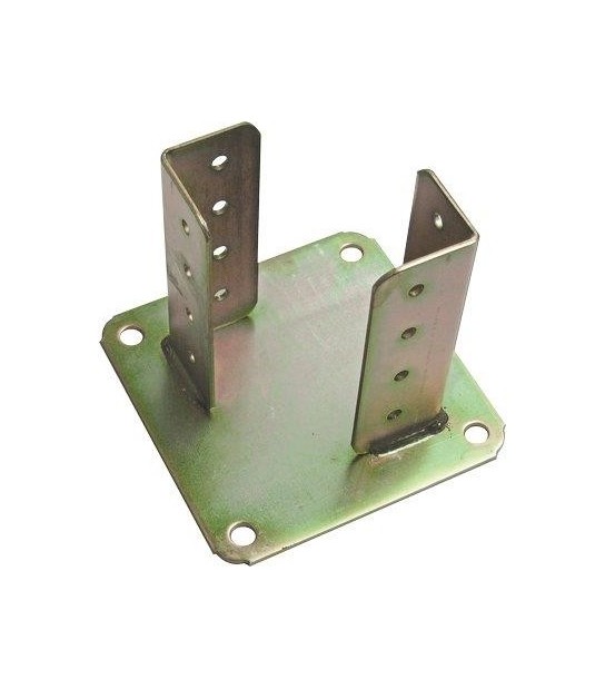 Minutex Supporto Gazebo Quadro A Pavimento 840 Zincato Giallo S.Mm 4,0 Mm 90X 90